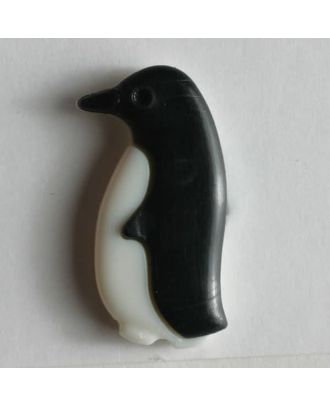 penguin button - Size: 18mm - Color: black - Art.No. 250972