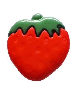 Strawberry button - Size: 15mm - Color: red - Art.No. 251013