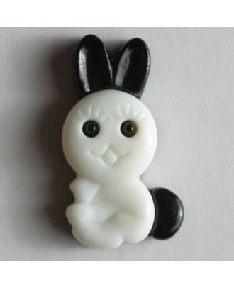 Rabbit button - Size: 20mm - Color: black - Art.No. 250814