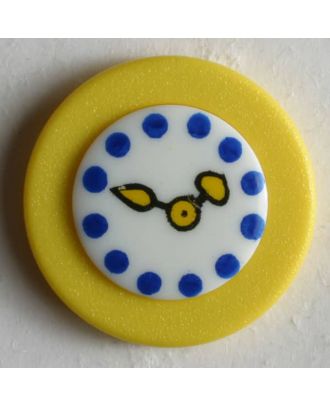 Watch button - Size: 18mm - Color: yellow - Art.No. 250931