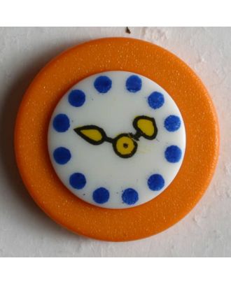 Watch button - Size: 18mm - Color: orange - Art.No. 250932