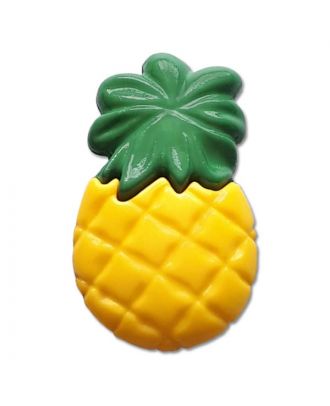 Pine apple button - Size: 25mm - Color: green - Art.No. 350146