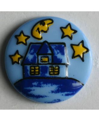 Star button - Size: 18mm - Color: blue - Art.No. 231302
