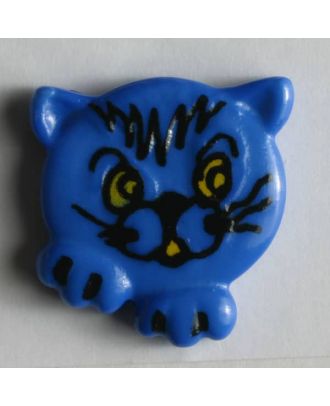 Cat button - Size: 20mm - Color: blue - Art.No. 251173