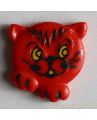 Cat button - Size: 20mm - Color: red - Art.No. 251175