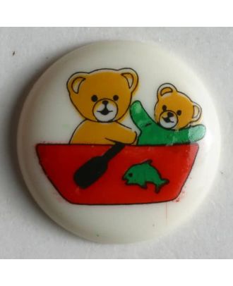 Bear button - Size: 15mm - Color: beige - Art.No. 211513