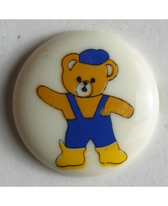 Bear button - Size: 15mm - Color: beige - Art.No. 211514