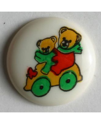 Bear button - Size: 15mm - Color: beige - Art.No. 211515