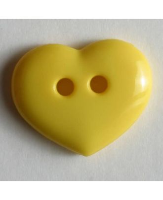 Heart button - Size: 13mm - Color: yellow - Art.No. 201317