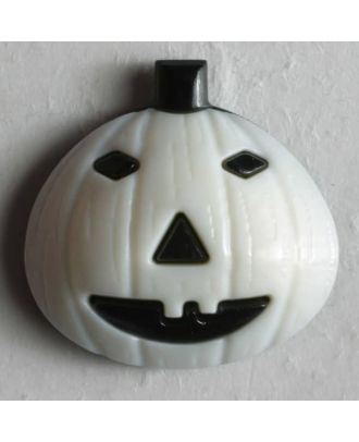 Pumpkin button - Size: 18mm - Color: white - Art.No. 251270