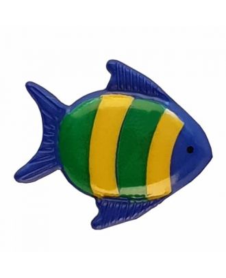 Fish button - Size: 18mm - Color: blue - Art.No. 251272