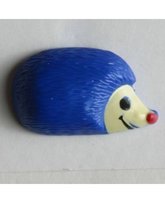 hedgehog button - Size: 18mm - Color: blue - Art.No. 251323