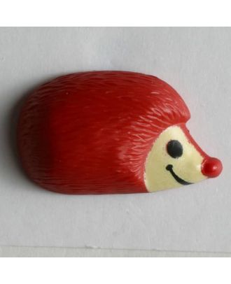 hedgehog button - Size: 18mm - Color: red - Art.No. 251326