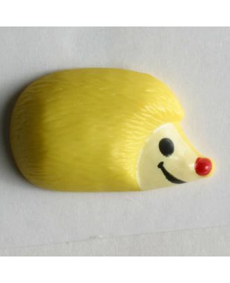 hedgehog button - Size: 18mm - Color: yellow - Art.No. 251327