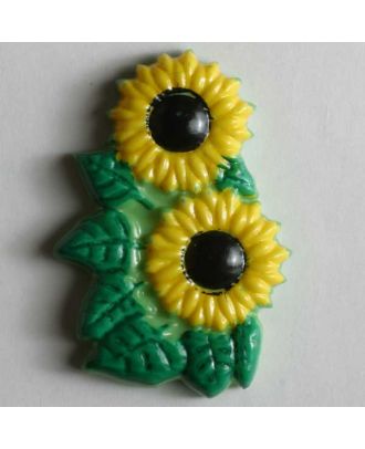 Flower button - Size: 30mm - Color: green - Art.No. 340505