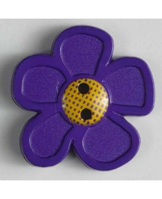 Flower button - Size: 20mm - Color: lilac - Art.No. 280862