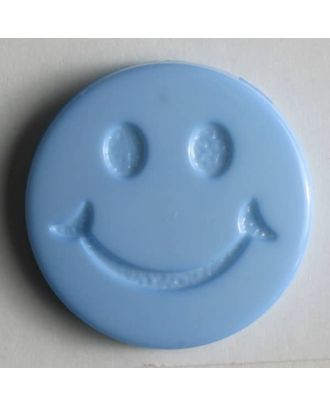 Smily button - Size: 15mm - Color: blue - Art.No. 201371