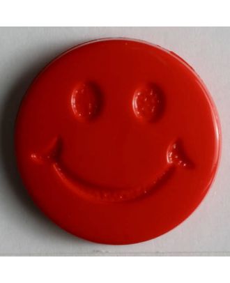 Smily button - Size: 15mm - Color: red - Art.No. 201373