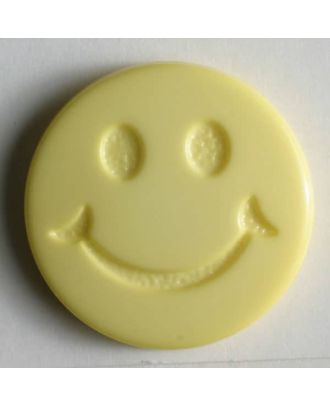Smily button - Size: 15mm - Color: yellow - Art.No. 201374