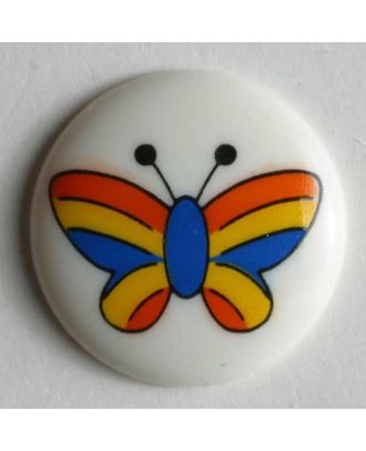 Butterfly button - Size: 18mm - Color: white - Art.No. 221682