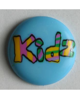 Kidz button - Size: 15mm - Color: blue - Art.No. 211572