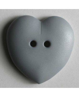 Heart button - Size: 23mm - Color: grey - Art.No. 259027