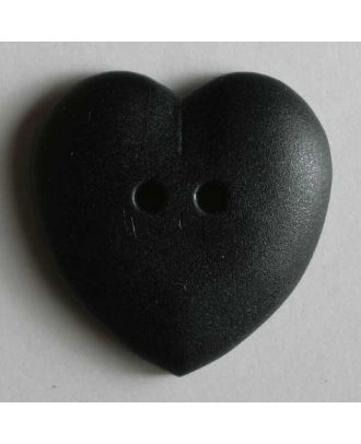 Heart button - Size: 23mm - Color: black - Art.No. 259028