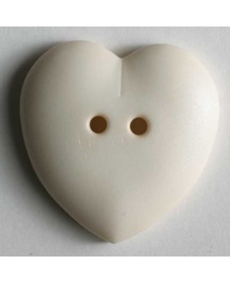 Heart button - Size: 15mm - Color: beige - Art.No. 219111