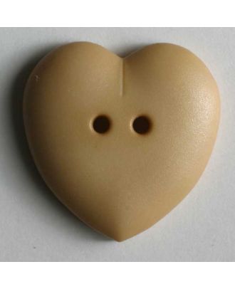 Heart button - Size: 23mm - Color: beige - Art.No. 259029