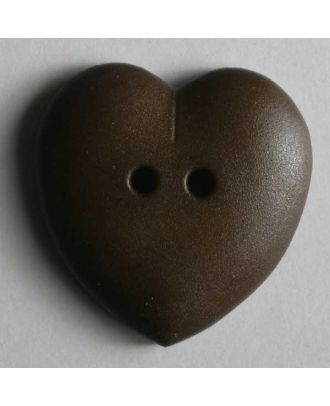 Heart button - Size: 23mm - Color: brown - Art.No. 259031