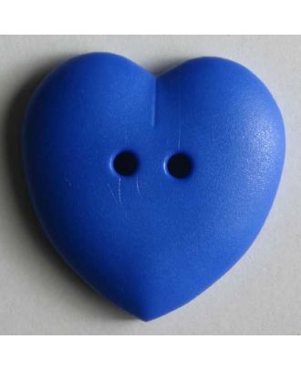 Heart button - Size: 15mm - Color: blue - Art.No. 219033