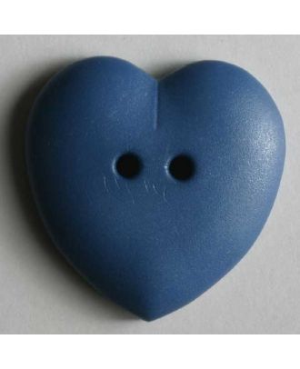 Heart button - Size: 23mm - Color: blue - Art.No. 259034