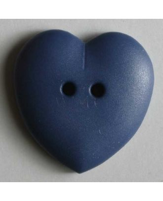 Heart button - Size: 23mm - Color: blue - Art.No. 259035