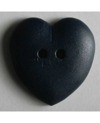 Heart button - Size: 15mm - Color: blue - Art.No. 219036