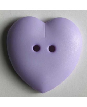Heart button - Size: 15mm - Color: lilac - Art.No. 219037
