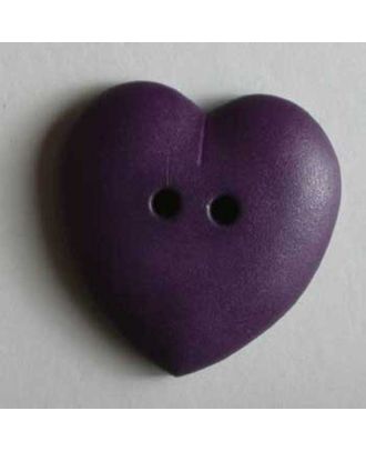 Heart button - Size: 15mm - Color: lilac - Art.No. 219039