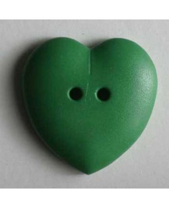 Heart button - Size: 23mm - Color: green - Art.No. 259040