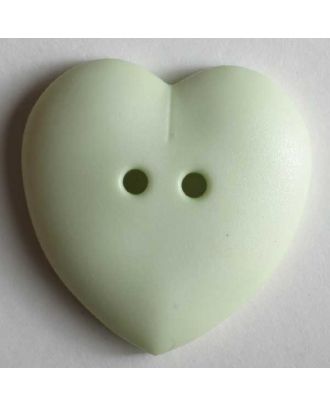 Heart button - Size: 15mm - Color: green - Art.No. 219113