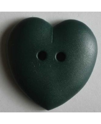 Heart button - Size: 15mm - Color: green - Art.No. 219042