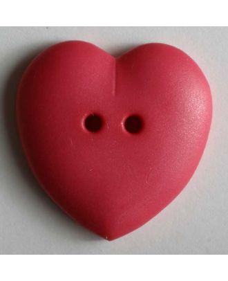 Heart button - Size: 15mm - Color: pink - Art.No. 219044