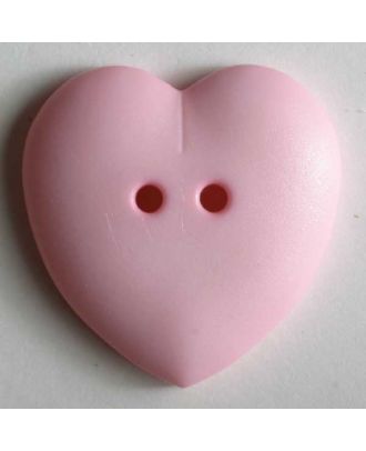 Heart button - Size: 15mm - Color: pink - Art.No. 219043