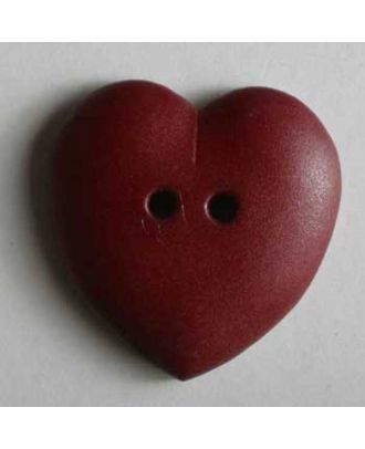 Heart button - Size: 23mm - Color: red - Art.No. 259047