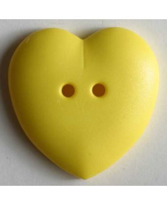 Heart button - Size: 15mm - Color: yellow - Art.No. 219048