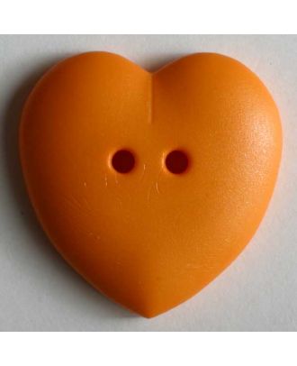 Heart button - Size: 15mm - Color: orange - Art.No. 219050