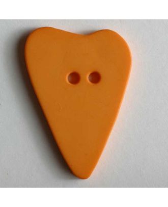 Heart button - Size: 15mm - Color: orange - Art.No. 219075