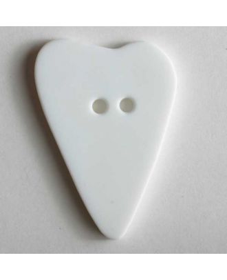 Heart button - Size: 28mm - Color: white - Art.No. 289051