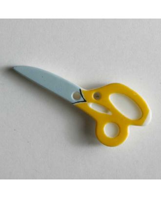 Scissor button - Size: 30mm - Color: yellow - Art.No. 320558
