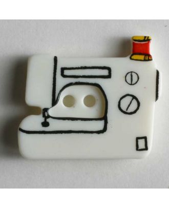 Sewing machine button - Size: 25mm - Color: white - Art.No. 280798