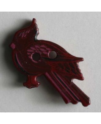 Bird button - Size: 20mm - Color: red - Art.No. 280814