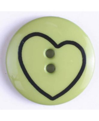 Children- and Craft button - Size: 13mm - Color: green - Art.No. 211628